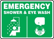 Shower & Eye Wash Emergency Safety Sign MFSD930